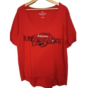 Arkansas Razorbacks Top, Size 1x